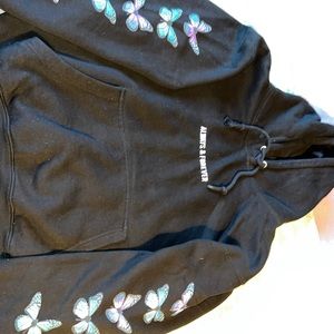 Size M Pastel Butterfly Hoodie